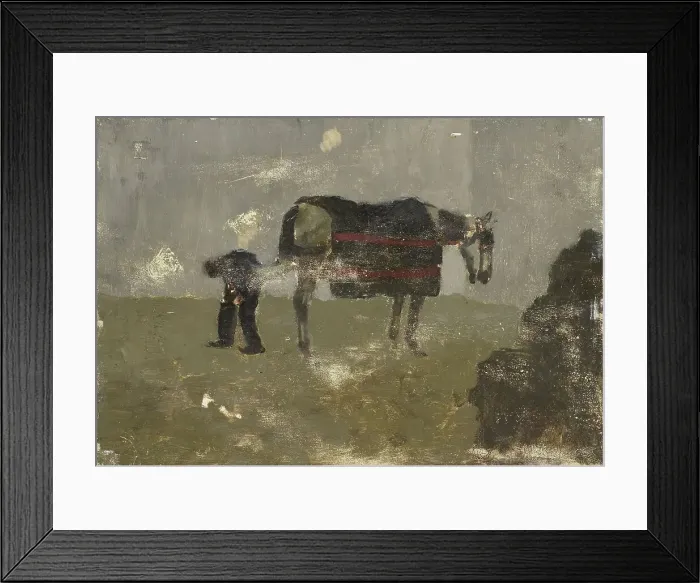 Framed Print : Blacksmith with Gray, c.1880-c.1923. Creator: George Hendrik Breitner Framed Print : Blacksmith with Gray, c.1880-c.1923. Creator: George Hendrik Breitner
