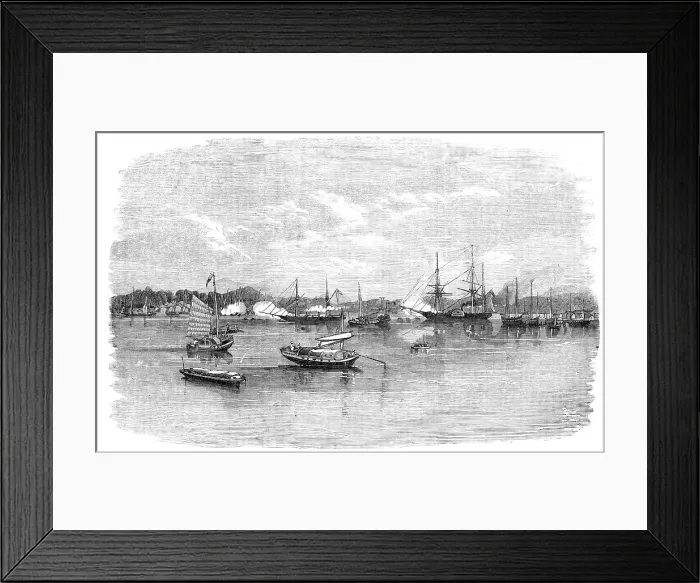Framed Print : Capture of French Folly Fort, near Canton, by H.M.S. Barracouta and Coromandel'... 1857. Creator: Unknown. Capture of French Folly Fort, near Canton, by H.M.S. Barracouta and Coromandel'... 1857. Creator: Unknown Framed Print : Capture of French Folly Fort, near Canton, by H.M.S. Barracouta and Coromandel'... 1857. Creator: Unknown. Capture of French Folly Fort, near Canton, by H.M.S. Barracouta and Coromandel'... 1857. Creator: Unknown
