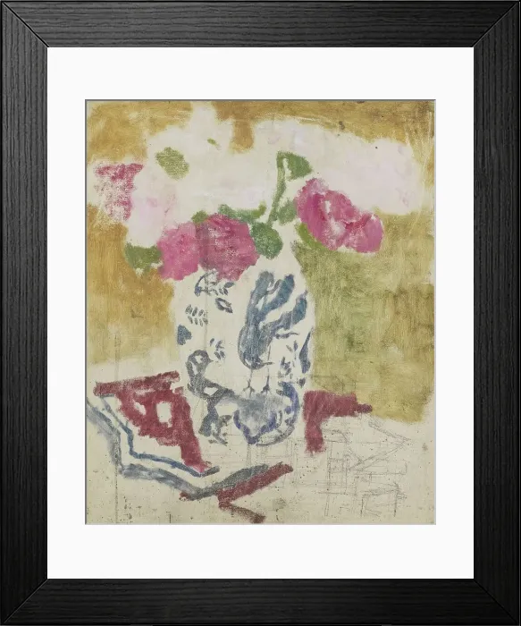 Framed Print : Vase with Pink Flowers, c.1880-c.1923. Creator: George Hendrik Breitner Framed Print : Vase with Pink Flowers, c.1880-c.1923. Creator: George Hendrik Breitner