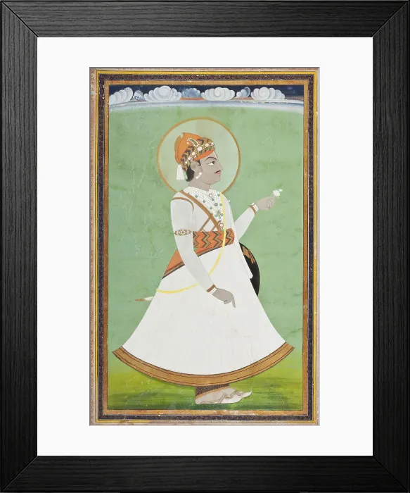 Framed Print : Maharaja Pratap Singh (Reigned 1778-1803) (image 1 of 2), c1780. Creator: Unknown Framed Print : Maharaja Pratap Singh (Reigned 1778-1803) (image 1 of 2), c1780. Creator: Unknown