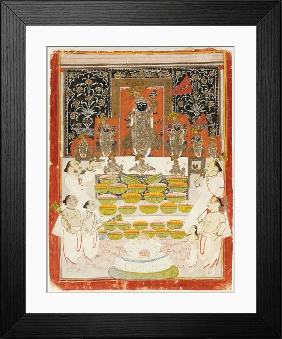 Framed Print : Commemorative Portrait of Damodarji II (1797-1826) Performing the Ceremony... in 1822. Creator: Unknown Framed Print : Commemorative Portrait of Damodarji II (1797-1826) Performing the Ceremony... in 1822. Creator: Unknown