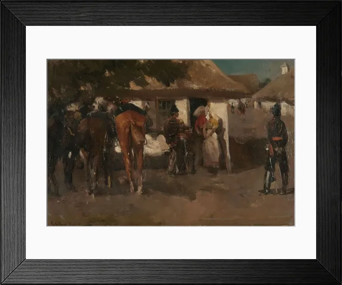 Framed Print : Billeting the Troops, 1880-1919. Creator: George Hendrik Breitner Framed Print : Billeting the Troops, 1880-1919. Creator: George Hendrik Breitner