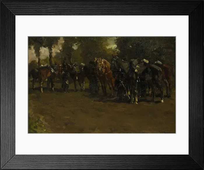 Framed Print : Cavalry at Repose, 1885. Creator: George Hendrik Breitner