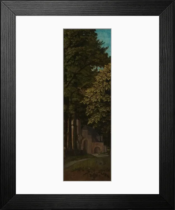 Framed Print : View in a Forest, Outer Left Wing of a Triptych, c.1505-c.1515. Creator: Gerard David Framed Print : View in a Forest, Outer Left Wing of a Triptych, c.1505-c.1515. Creator: Gerard David