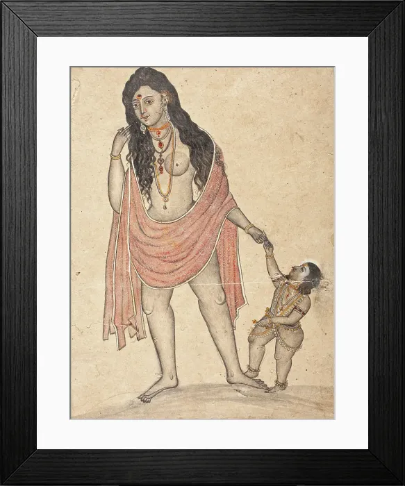 Framed Print : Woman and Child, Early to mid-19th century. Creator: Unknown Framed Print : Woman and Child, Early to mid-19th century. Creator: Unknown