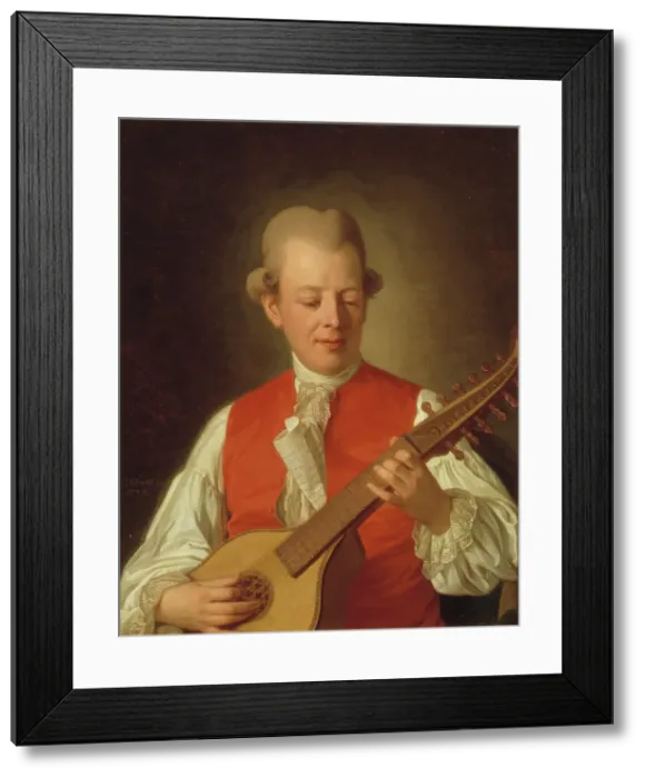 Framed Print : Carl Michael Bellman, 1740-1795, poet, 1779. Creator: Per Krafft the Elder Framed Print : Carl Michael Bellman, 1740-1795, poet, 1779. Creator: Per Krafft the Elder
