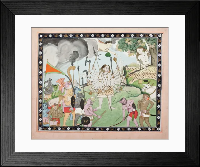 Framed Print : Ravana Receiving a Boon from Shiva, between c1850 and c1900. Creator: Unknown Framed Print : Ravana Receiving a Boon from Shiva, between c1850 and c1900. Creator: Unknown