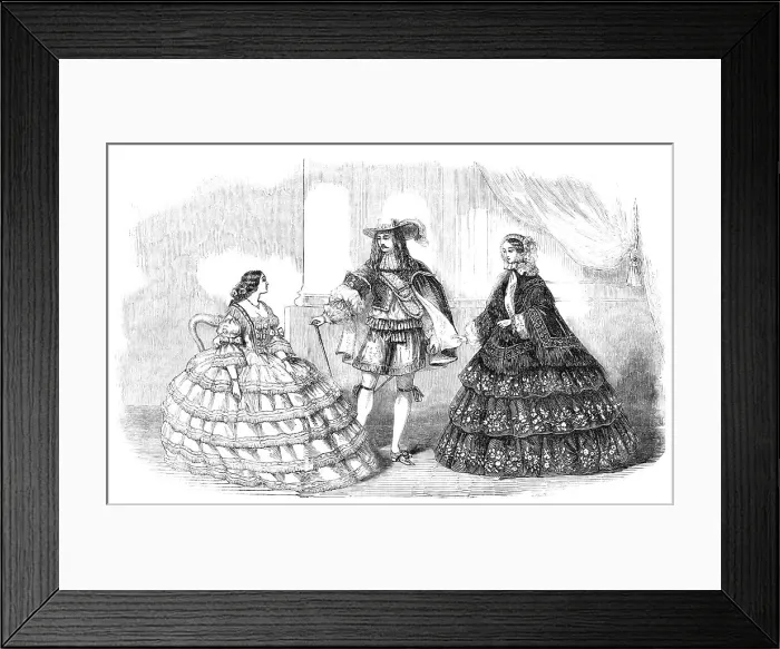 Framed Print : Fashions for February, 1857. Creator: Unknown Framed Print : Fashions for February, 1857. Creator: Unknown