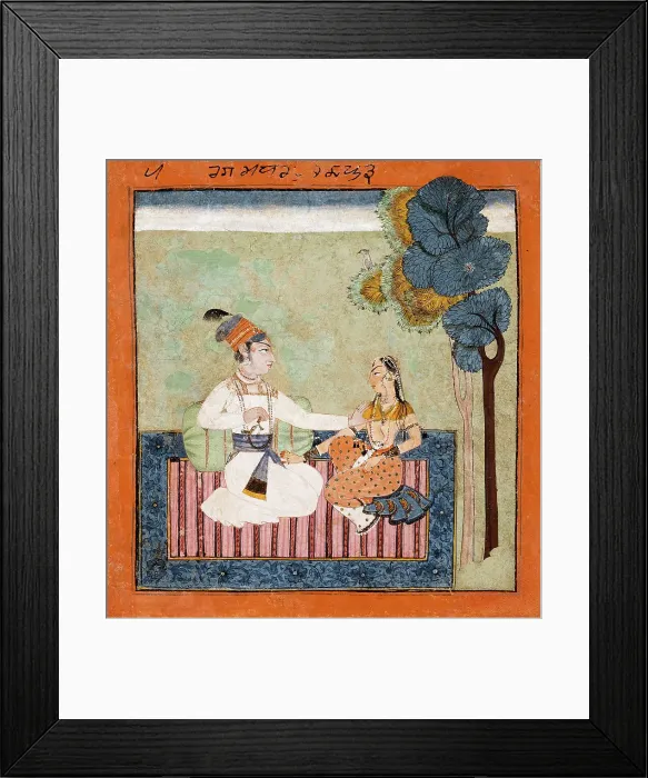Framed Print : Madhu Ragaputra, the Third Son of Bhairava Raga, Folio from a Ragamala (Garland of Melodies), c1715. Creator: Unknown Framed Print : Madhu Ragaputra, the Third Son of Bhairava Raga, Folio from a Ragamala (Garland of Melodies), c1715. Creator: Unknown