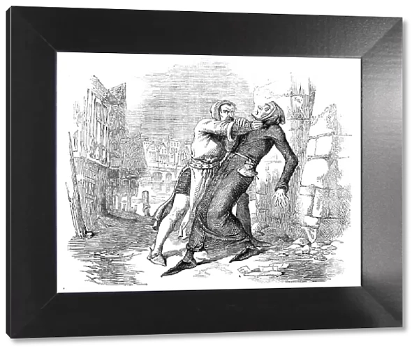 The Caorsin seizing Master Walter by the Throat, 1857. Creator: Unknown