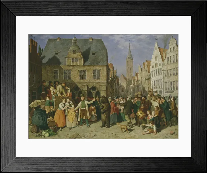 Framed Print : A Dancing Bear, 1865. Creator: August Jernberg Framed Print : A Dancing Bear, 1865. Creator: August Jernberg