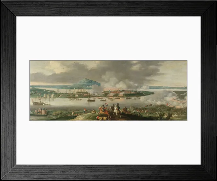 Framed Print : The Siege of Schenkenschans in 1636, c.1640. Creator: Gerrit van Santen Framed Print : The Siege of Schenkenschans in 1636, c.1640. Creator: Gerrit van Santen