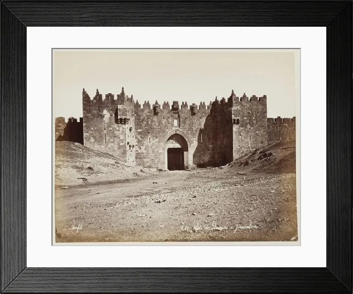 Framed Print : Porte De Dagnas A Jerusalem #287, Printed c.1870. Creator: Felix Bonfils Framed Print : Porte De Dagnas A Jerusalem #287, Printed c.1870. Creator: Felix Bonfils