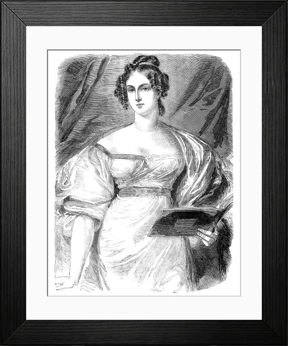 Framed Print : The late Duchess of Rutland - from the portrait by G. Sanders, 1857. Creators: John Lucas, Samuel Cousins Framed Print : The late Duchess of Rutland - from the portrait by G. Sanders, 1857. Creators: John Lucas, Samuel Cousins