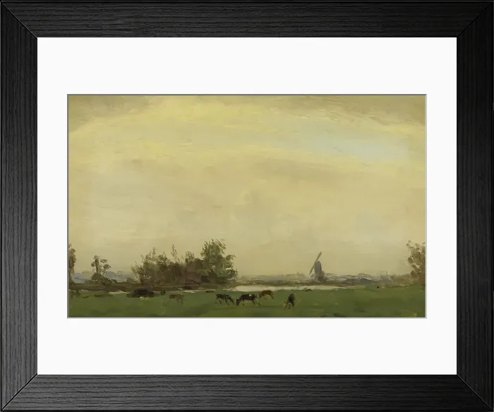 Framed Print : Meadow Landscape on the Spaarne, 1890-1919. Creator: Gerrit Willem Dijsselhof Framed Print : Meadow Landscape on the Spaarne, 1890-1919. Creator: Gerrit Willem Dijsselhof