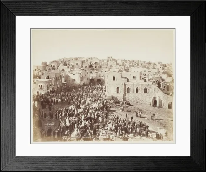 Framed Print : Entree Des Peterins A Bethlehem...Palestine #899, Printed c.1850. Creator: Felix Bonfils Framed Print : Entree Des Peterins A Bethlehem...Palestine #899, Printed c.1850. Creator: Felix Bonfils