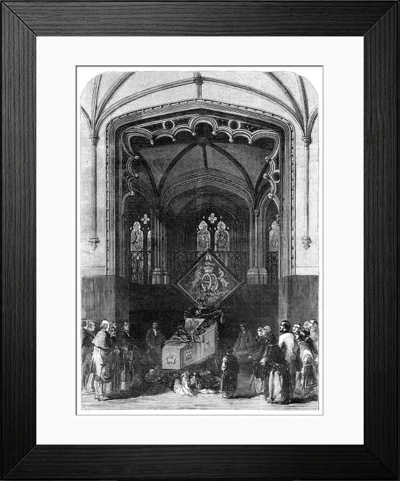 Framed Print : T'he Lying-in-State in Belvoir Castle, 1857. Creator: Unknown Framed Print : T'he Lying-in-State in Belvoir Castle, 1857. Creator: Unknown