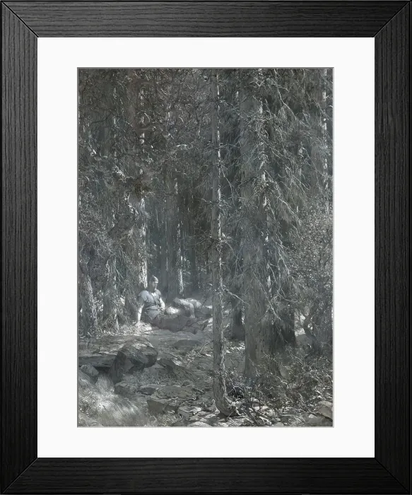 Framed Print : Frithiof's Temptation (from Frithiof's Tale), 1880s. Creator: Johan August Malmström Framed Print : Frithiof's Temptation (from Frithiof's Tale), 1880s. Creator: Johan August Malmström