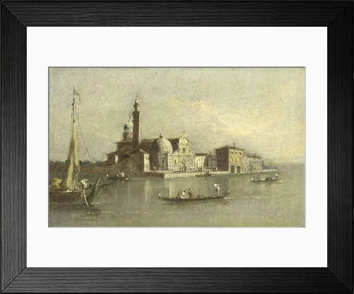 Framed Print : View of the Isola di San Michele in Venice, 1774-1835. Creator: Giacomo Guardi Framed Print : View of the Isola di San Michele in Venice, 1774-1835. Creator: Giacomo Guardi