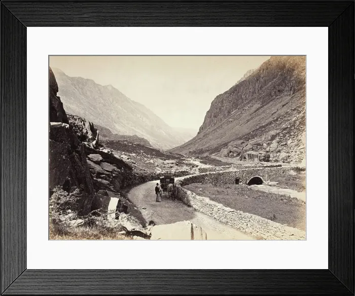 Framed Print : Llanberis, The Pass, From Above The Bridge, No. 2. (524), Printed 1860 circa. Creator: Francis Bedford Framed Print : Llanberis, The Pass, From Above The Bridge, No. 2. (524), Printed 1860 circa. Creator: Francis Bedford