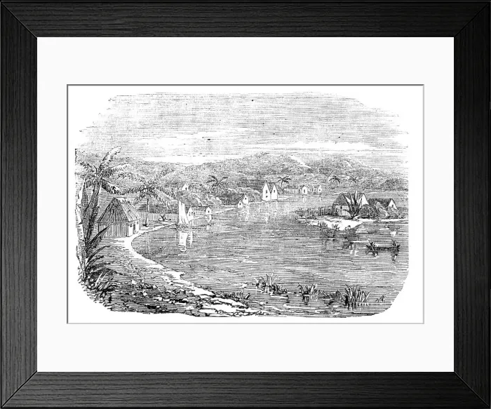 Framed Print : Greytown - from a recent sketch, 1857. Creator: Unknown Framed Print : Greytown - from a recent sketch, 1857. Creator: Unknown