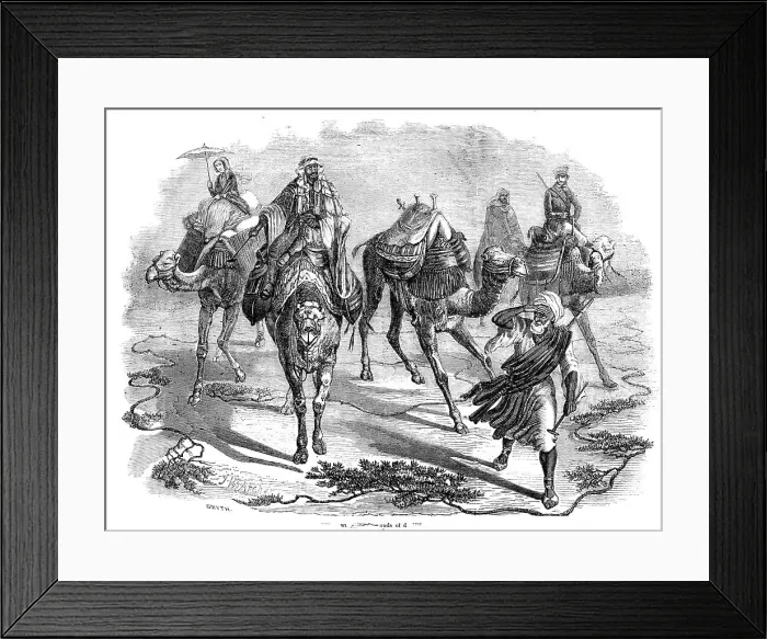 Framed Print : Simoom in the Desert, 1857. Creator: Smyth Framed Print : Simoom in the Desert, 1857. Creator: Smyth