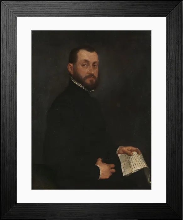 Framed Print : Portrait of a Man, 1565. Creator: Giovan Battista Moroni Framed Print : Portrait of a Man, 1565. Creator: Giovan Battista Moroni