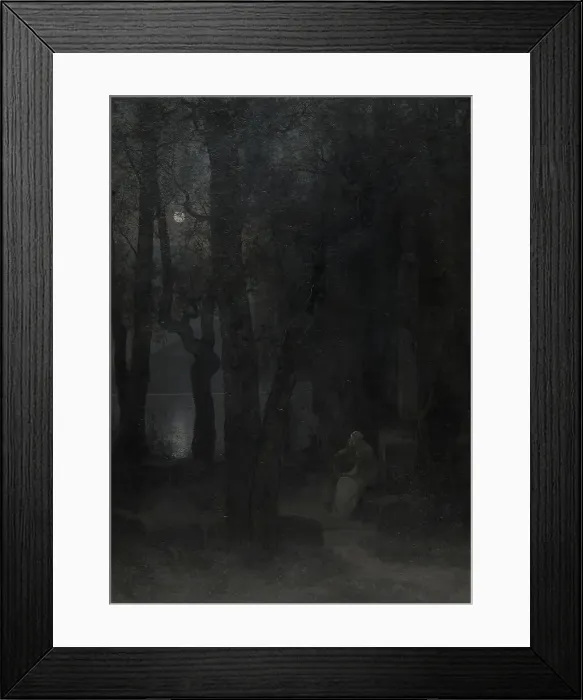 Framed Print : Frithiof's happiness (from Frithiof's tale), 1880s. Creator: Johan August Malmström