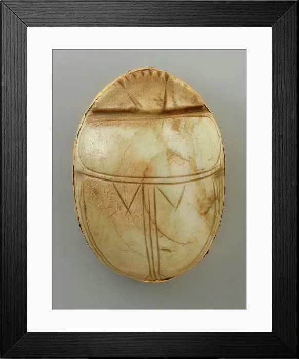 Framed Print : Stone Heart Scarab (image 1 of 2), Probably 18th-20th Dynasty (1569-1081 BCE) or later. Creator: Unknown Framed Print : Stone Heart Scarab (image 1 of 2), Probably 18th-20th Dynasty (1569-1081 BCE) or later. Creator: Unknown