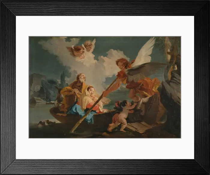 Framed Print : Flight into Egypt, 1750-1810. Creator: Giovanni Battista Tiepolo (follower of) Framed Print : Flight into Egypt, 1750-1810. Creator: Giovanni Battista Tiepolo (follower of)