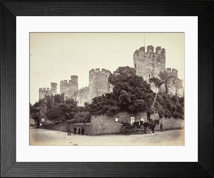 Framed Print : Conwy Castle, general view looking west (702), Printed 1860 circa. Creator: Francis Bedford Framed Print : Conwy Castle, general view looking west (702), Printed 1860 circa. Creator: Francis Bedford