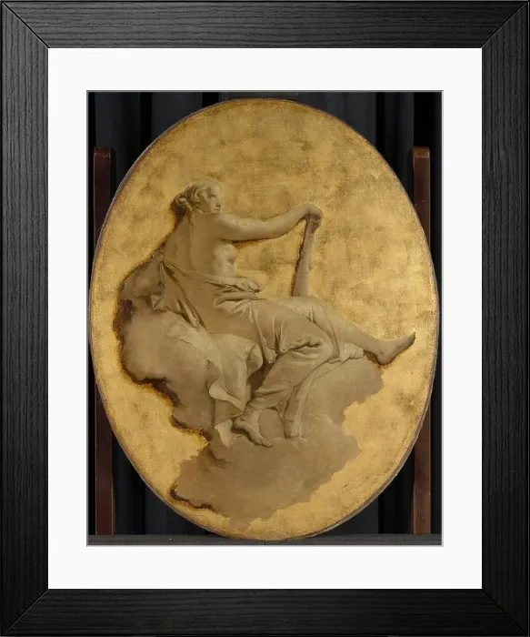 Framed Print : Allegorical Figure of a Woman with a Club (Fortitude?), c.1740-1750. Creator: Giovanni Battista Tiepolo Framed Print : Allegorical Figure of a Woman with a Club (Fortitude?), c.1740-1750. Creator: Giovanni Battista Tiepolo