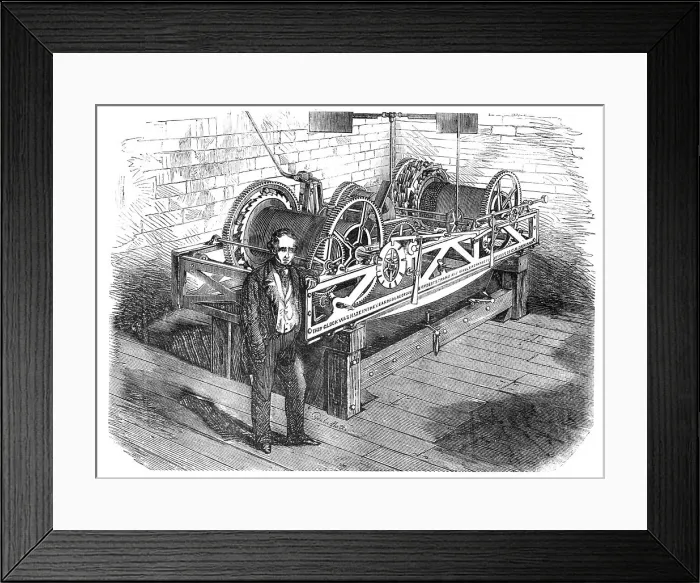 Framed Print : The New Houses of Parliament - the Great Clock at Westminster, 1857. Creator: Unknown Framed Print : The New Houses of Parliament - the Great Clock at Westminster, 1857. Creator: Unknown