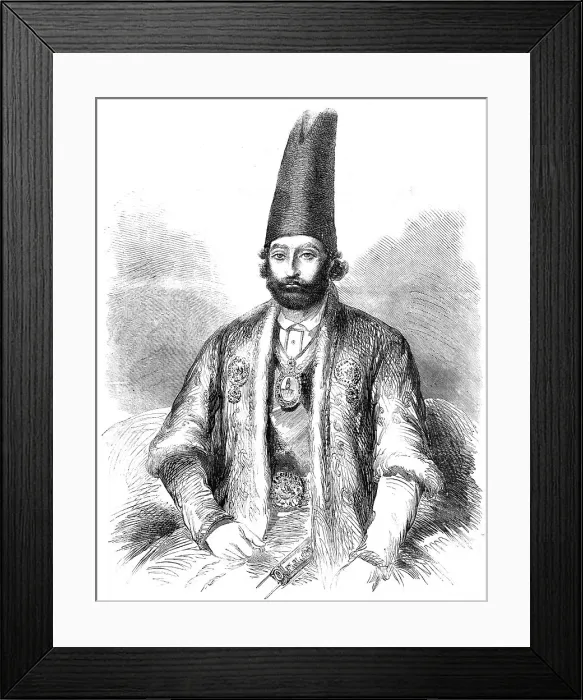 Framed Print : Ferouk Khan, the Persian Ambassador to the Emperor of the French, 1857. Creator: Unknown Framed Print : Ferouk Khan, the Persian Ambassador to the Emperor of the French, 1857. Creator: Unknown