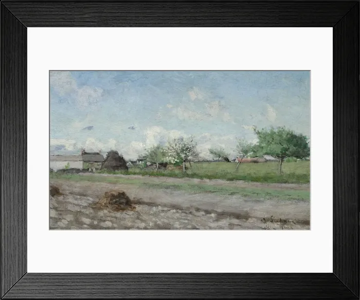 Framed Print : Apple Tree in Bloom. Motif from Barbizon, 1877. Creator: Knut Axel Lindman Framed Print : Apple Tree in Bloom. Motif from Barbizon, 1877. Creator: Knut Axel Lindman