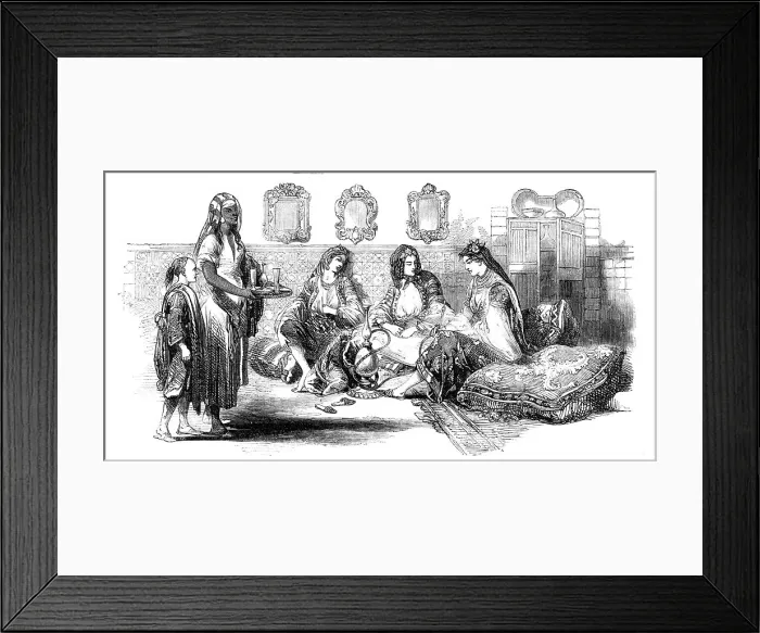 Framed Print : Algerine Women, 1857. Creator: Unknown Framed Print : Algerine Women, 1857. Creator: Unknown