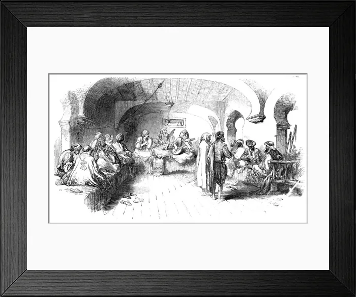 Framed Print : Café and Divan, Algiers, 1857. Creator: Unknown Framed Print : Café and Divan, Algiers, 1857. Creator: Unknown