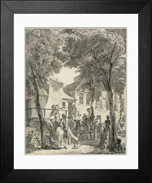 Framed Print : The Parade on the Boulevard, 1760. Creator: Antoine Jean Duclos Framed Print : The Parade on the Boulevard, 1760. Creator: Antoine Jean Duclos