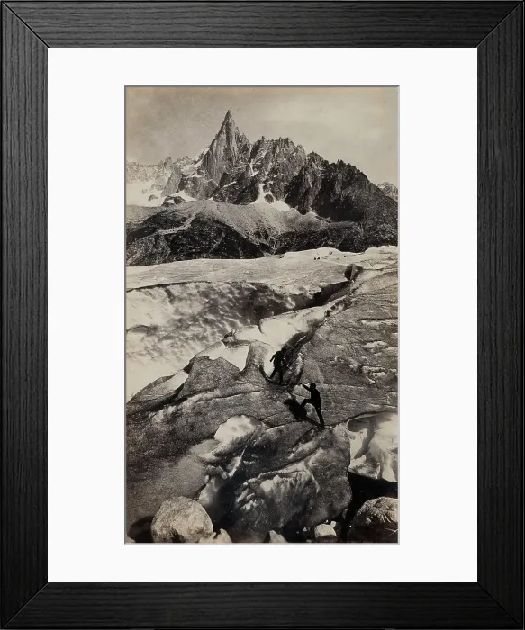 Framed Print : Chamonix, Mer de Glace d'Aiguille du Dru, c.1860s. Creator: Francis Frith Framed Print : Chamonix, Mer de Glace d'Aiguille du Dru, c.1860s. Creator: Francis Frith