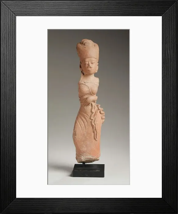 Framed Print : An Elegant Woman, 14th-early 16th century. Creator: Unknown Framed Print : An Elegant Woman, 14th-early 16th century. Creator: Unknown