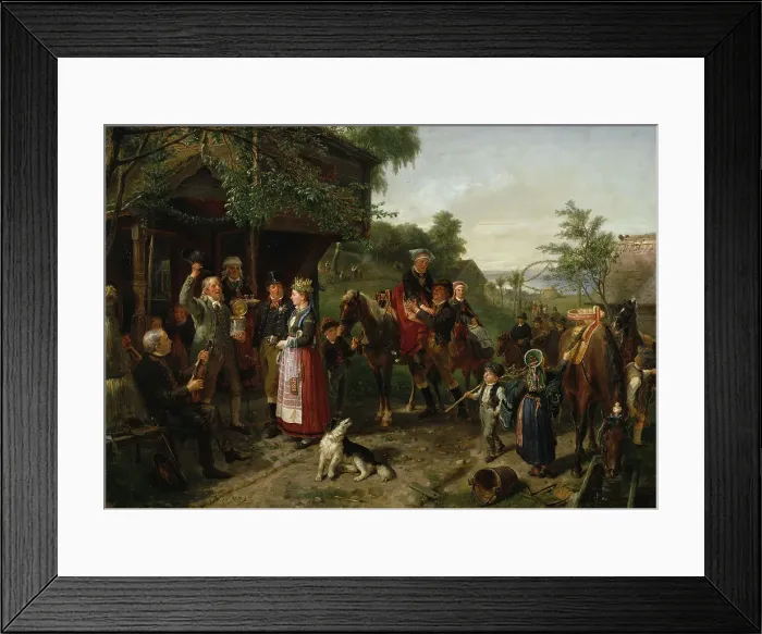Framed Print : A Värend Wedding, 1873. Creator: Bengt Nordenberg Framed Print : A Värend Wedding, 1873. Creator: Bengt Nordenberg