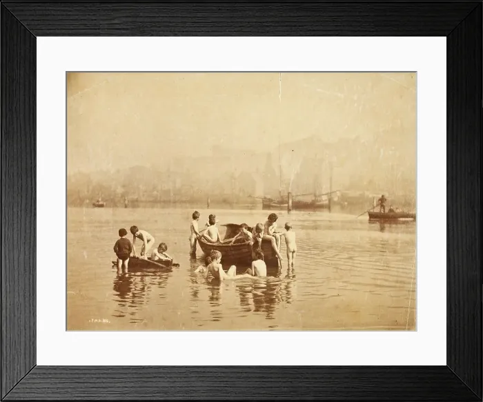Framed Print : River Rats, 1886. Creator: Frank Meadow Sutcliffe Framed Print : River Rats, 1886. Creator: Frank Meadow Sutcliffe