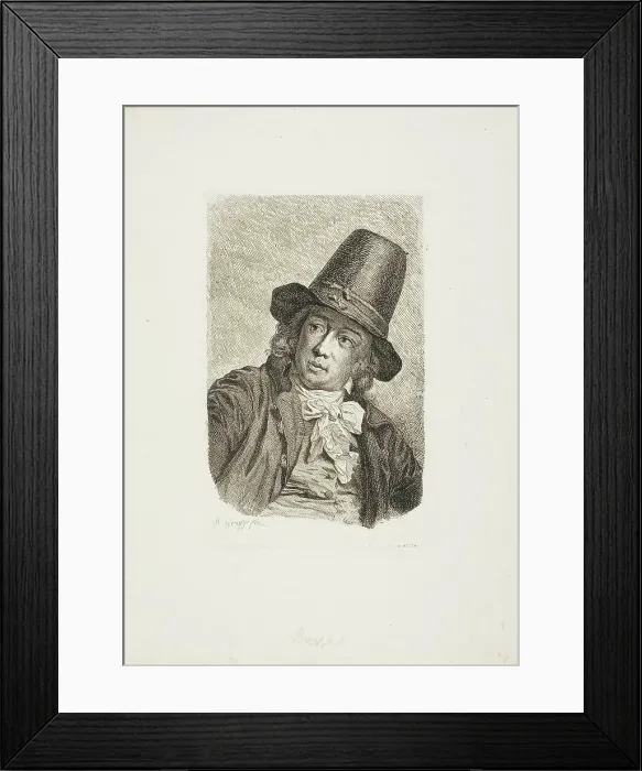 Framed Print : Portrait of Abraham Bosse, n.d. Creator: Anton Graff Framed Print : Portrait of Abraham Bosse, n.d. Creator: Anton Graff