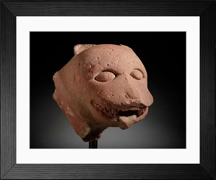 Framed Print : Head of a Lion, 7th century. Creator: Unknown Framed Print : Head of a Lion, 7th century. Creator: Unknown