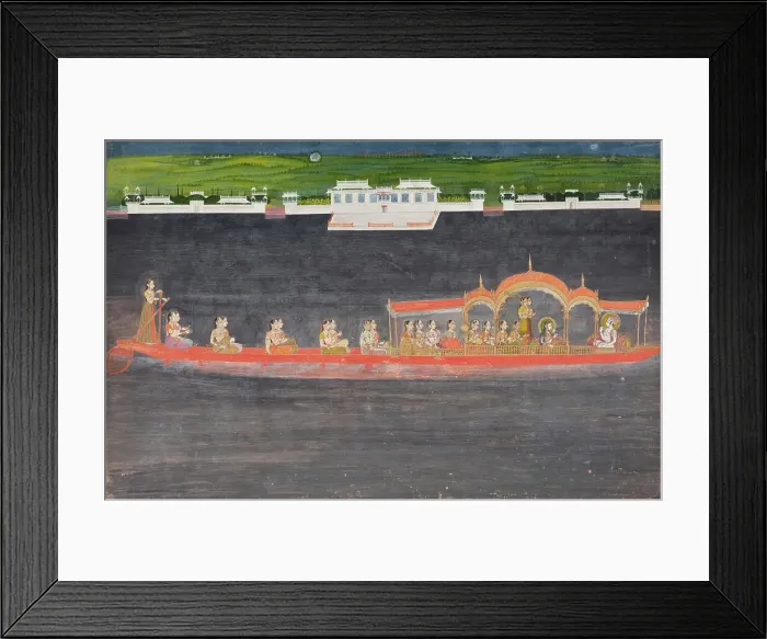 Framed Print : Savant Singh (Reigned 1748-1757) and Bani Thani in the Guise of Krishna... between c1750 and c1775. Creator: Unknown Framed Print : Savant Singh (Reigned 1748-1757) and Bani Thani in the Guise of Krishna... between c1750 and c1775. Creator: Unknown