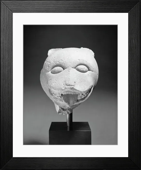 Framed Print : Head of a Lion, 7th century. Creator: Unknown Framed Print : Head of a Lion, 7th century. Creator: Unknown
