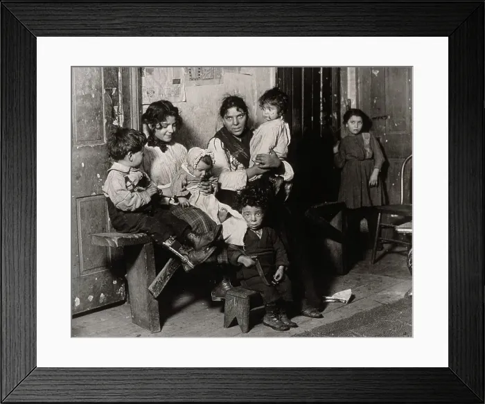 Framed Print : An Italian Home Near Hull House, 1910, Printed 1920s. Creator: Lewis Wickes Hine Framed Print : An Italian Home Near Hull House, 1910, Printed 1920s. Creator: Lewis Wickes Hine