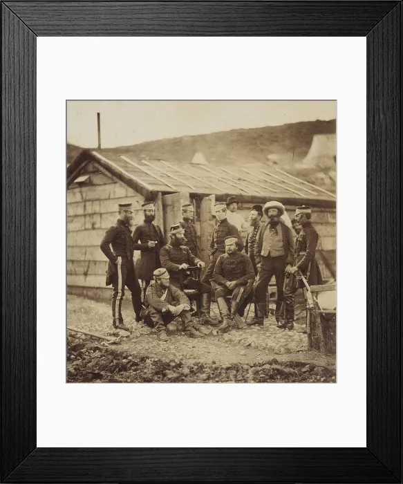 Framed Print : Officers of the 4th Light Dragoons, published 1856. Creator: Roger Fenton Framed Print : Officers of the 4th Light Dragoons, published 1856. Creator: Roger Fenton