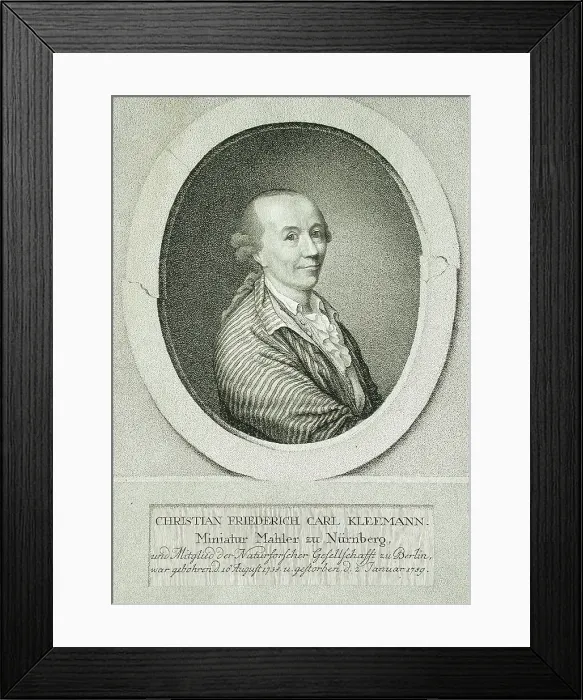 Framed Print : Portrait of the Miniaturist, Christian Friedrich Carl Kleemann, 1789. Creator: Abraham Wolfgang Küfner Framed Print : Portrait of the Miniaturist, Christian Friedrich Carl Kleemann, 1789. Creator: Abraham Wolfgang Küfner