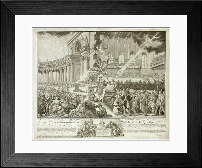Framed Print : Presenté et dedié a la convention National l'an 2 de la Republique, 1793. Creator: A. Duplessis Framed Print : Presenté et dedié a la convention National l'an 2 de la Republique, 1793. Creator: A. Duplessis